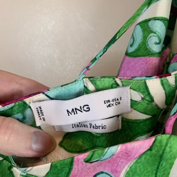 Mango Satin Cross-Back Floral Jumpsuit NWOT - Picture 6 of 13